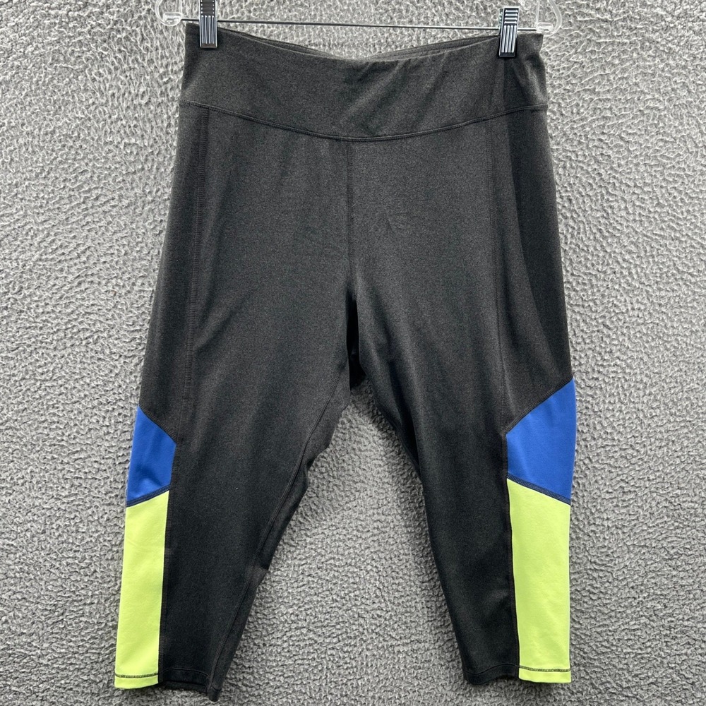 Women Plus Leggings 1X Colorblock Sporty Athleisure Workout Gym Running Training